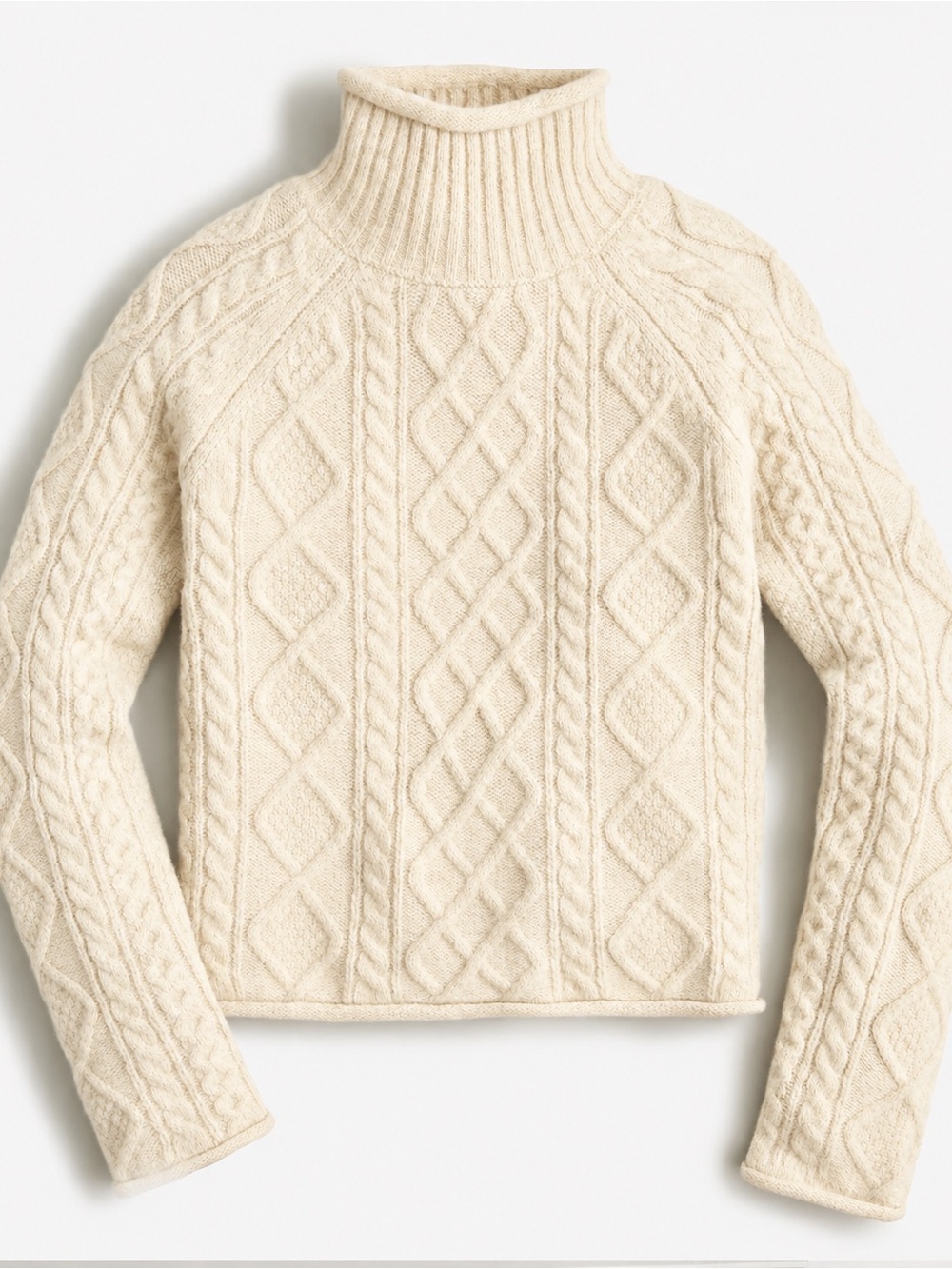 Jcrew Cable-knit rollneck sweater size M